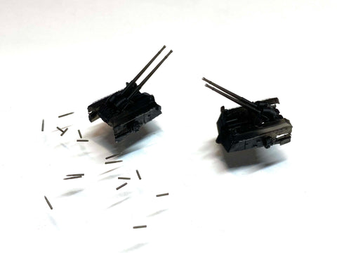 バンカースタジオ WS35007 1/350 WWIIドイツ海軍 10.5cm連装対空砲 33型 タイプA(ビスマルク型/アドミラルヒッパー型用)