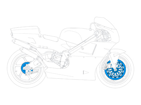 ブルースタッフ BS 12-004 1/12 ホンダ NSR500 ブレーキディスク - 1/12エッチング ハセガワ BK-4 /NSR500 89'