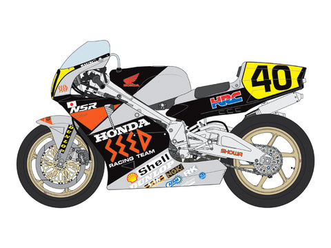 ブルースタッフ BS 12-006 1/12 ホンダ NSR500 シードレーシング 1989 - 1/12デカール ハセガワ BK-4 /NSR500 89'