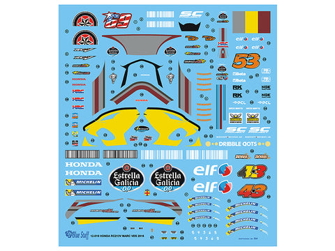 ブルースタッフ BS 12-016 1/12 ホンダ RC213V チームマークVDS 2016 - 1/12デカール&パーツ タミヤ14130