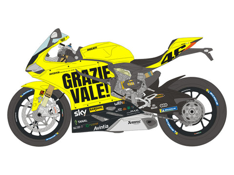 ブルースタッフ BS 12-031 1/12 ドゥカティ 1199 パニガーレS "GRAZIE VALE!" レプリカ - 1/12デカール タミヤ14129