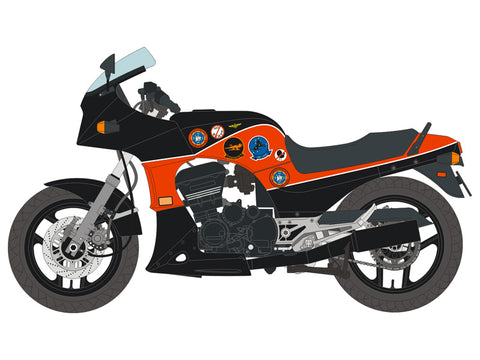 ブルースタッフ BS 12-037 1/12 カワサキ GPZ900R "トップガン" - 1/12デカール アオシマ N°43 / 4905083053973