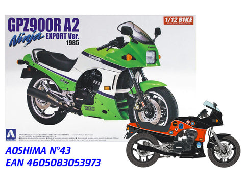 ブルースタッフ BS 12-037 1/12 カワサキ GPZ900R "トップガン" - 1/12デカール アオシマ N°43 / 4905083053973