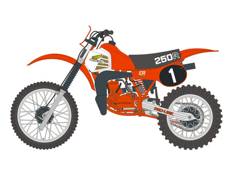 ブルースタッフ BS 12-038 1/12 ホンダ CR250R 1981 - 1/12デカール タミヤ14011