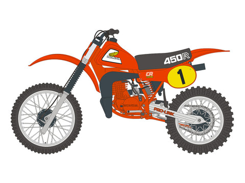 ブルースタッフ BS 12-039 1/12 ホンダ CR450R 1981 - 1/12デカール タミヤ14018
