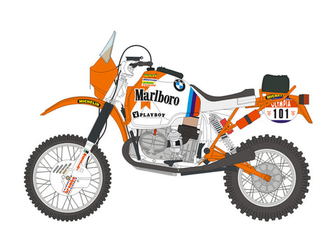 ブルースタッフ BS 12-045 1/12 BMW R80 G/S パリ・ダカール・ラリー 1985 - 1/12デカール タミヤ14049 / 14056