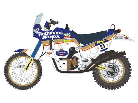 ブルースタッフ BS 12-046 1/12 ホンダ NXR 750 パリ・ダカール・ラリー 1986 - 1/12デカール タミヤ14054