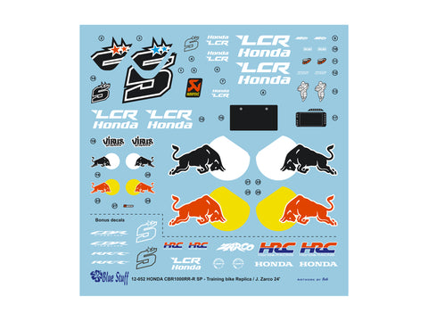 ブルースタッフ BS 12-052 1/12 ホンダ CBR1000RR-R SP - トレーニングバイク レプリカ / ヨハン・ザルコ 24' - 1/12デカール タミヤ14138 / 14141