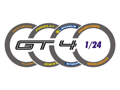ブルースタッフ BS 24-018 1/24 フォード マスタング GT4 タイヤマーキング - 1/24デカール タミヤ24354