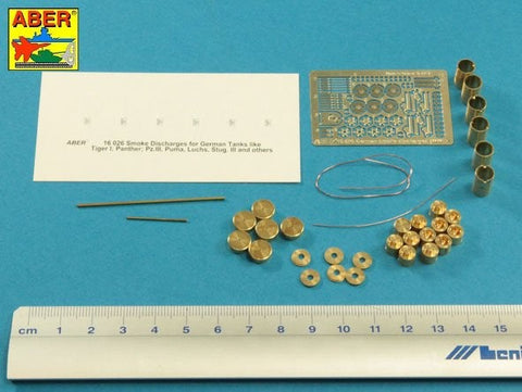 アベール 16026 1/16 ドイツ スモークディスチャージャー(タイガーI,パンサーD型,プーマ,ルクス,III号突撃砲G型他)