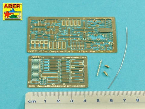 アベール 16029 1/16 ドイツ タイガーI・キングタイガー用 ワイヤーロープ用クランプ,ブラケット