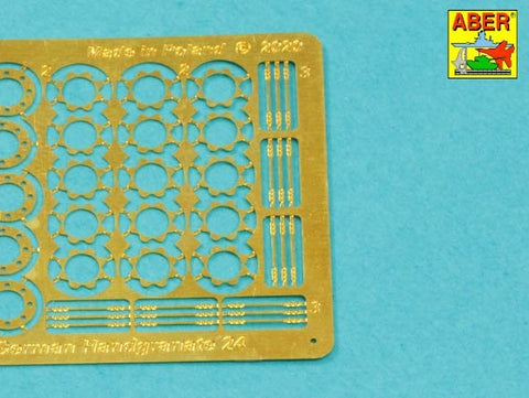 アベール 16058B 1/16 ドイツ M24型柄付手榴弾 15個. 金属&木製パーツ(汎用)