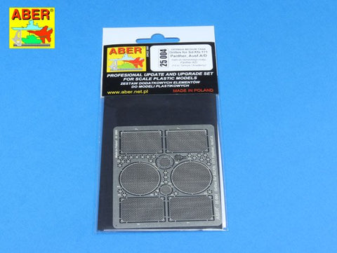 アベール 25004 1/25 ドイツ パンサーA/D型戦車エンジングリル