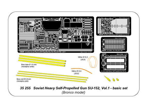 アベール 35255 1/35 ロシア SU-152重駆逐戦車用基本セット(ブロンコ)