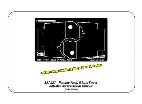 アベール 35A131 1/35 ドイツ パンサーG型用 対空追加装甲 砲塔用