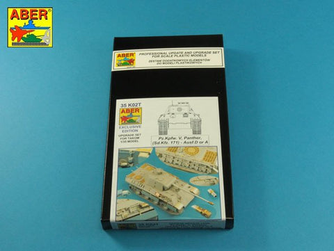アベール 35K02T 1/35 ドイツ パンサーA/D型 ボックスフルセット エッチング アルミ砲身他(タコム用)