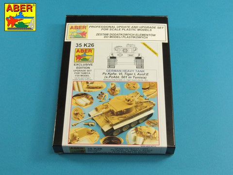 アベール 35K26 1/35 ドイツ タイガーI極初期型501大隊チェニジア フルボックスセット(タミヤ用)