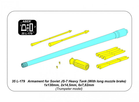 アベール 35L179 1/35 ソビエト JS-7超重戦車用砲身・銃身(トランぺッター用)