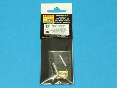 アベール 35L197 1/35 イギリス Mk.V菱形重戦車用 砲身・機銃セット