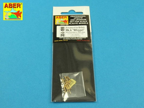 アベール 35L199 1/35 イギリスWWI 中戦車用 Mk.A ウィペット 8mm オチキス m.1909 x 4 銃身