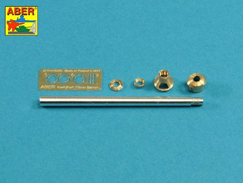 アベール 35L237 1/35 ドイツ IV号戦車H型用 7.5cmKwK40 中期型マズルブレーキ砲身(ズベズダ用)