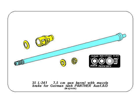アベール 35L241 1/35 ドイツ パンサーA型用 7.5cmKwk42砲身(MENG用)