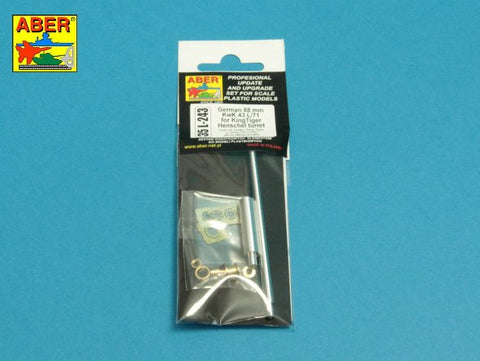 アベール 35L243 1/35 ドイツ キングタイガー ヘンシェル砲塔型 8.8cmKwk43砲身(MENG用)