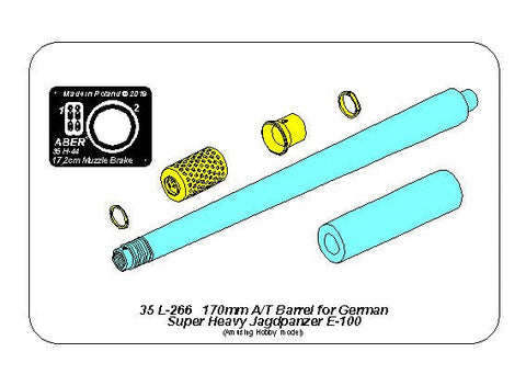 アベール 35L266 1/35 ドイツ E100駆逐戦車用 17cm主砲身(アミュージングホビー用)