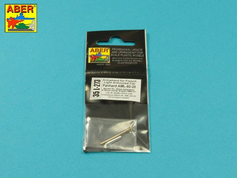 アベール 35L273 1/35 フランス AML60装輪装甲車用 20mm自動砲・90mm迫撃砲砲身(タコム用))