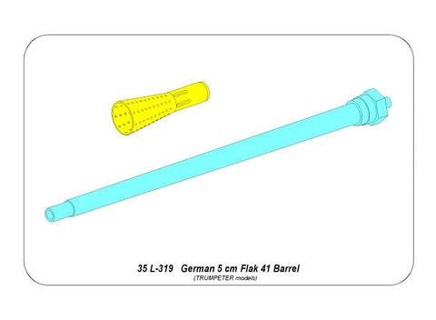 アベール 35L319 1/35 ドイツ 5cmFlak.41対空砲用砲身(トランペッター用)