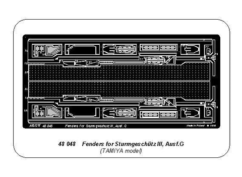 アベール 48048 1/48 ドイツ III号突撃砲G型フェンダーセット(タミヤ用)
