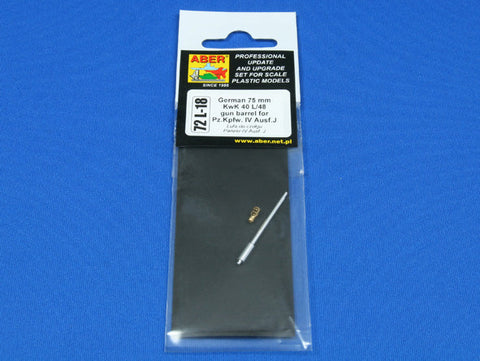 アベール 72L18 1/72 ドイツ IV号戦車J型用 75ミリ KwK40 L48砲身
