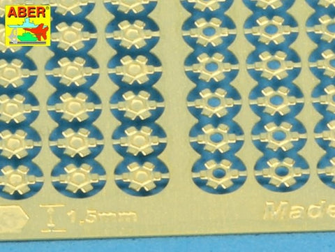 アベール R40 1/16 ヘキサゴナルボルト・ナット1.5mm 1/16スケール用