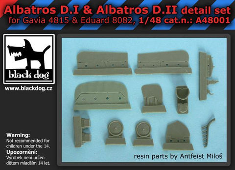 ブラックドッグ A48001 1/48 アルバトロス D.I & D.II ディテールセット (ガヴィア 4815 & エドゥアルド 8082用)
