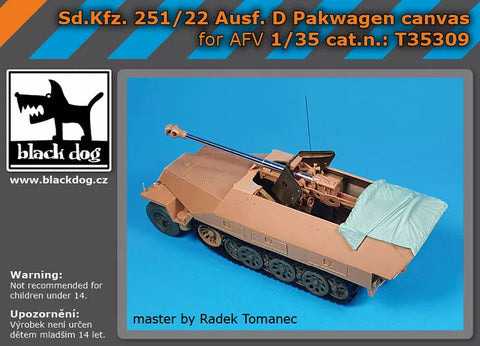 ブラックドッグ T35309 1/35 Sd.Kfz 251/22 Ausf.D キャンバス for AFV