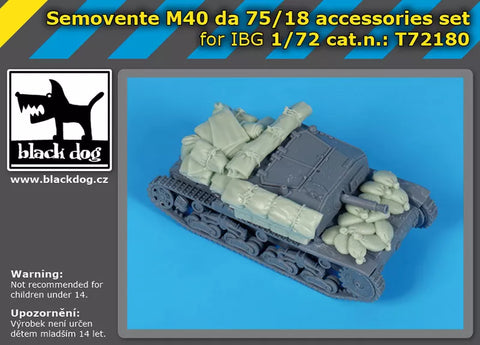 ブラックドッグ T72180 1/72 セモヴェンテ M 40 da 75/18 アクセサリーセット (IBG用)