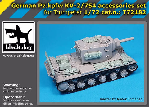 ブラックドッグ T72182 1/72 ドイツ Pz.Kpfw KV-2 アクセサリーセット (トランぺッター用)