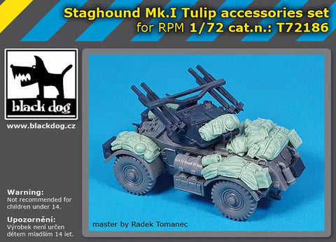 ブラックドッグ T72186 1/72 スタッグハウンド Mk.I チューリップ アクセサリーセット (RPM用)