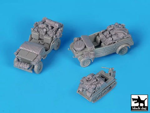 ブラックドッグ T72190 1/72 WWII 軍用車セット アクセサリーセット (アカデミー用)