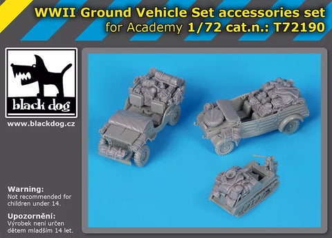 ブラックドッグ T72190 1/72 WWII 軍用車セット アクセサリーセット (アカデミー用)