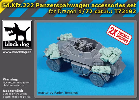 ブラックドッグ T72192 1/72 Sd.Kfz 222 Panzerrspahwagen アクセサリーセット(ドラゴン用)