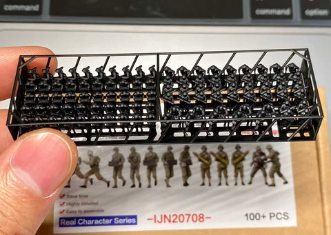 バンカースタジオ IJN20708 1/200 WWII日本海軍 フィギュアセット 8 乗組員 戦闘中 1930-1945年