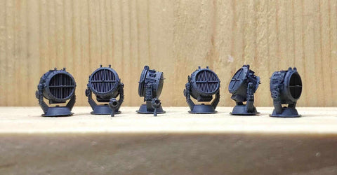 バンカースタジオ IJN35028 1/350 WWII 日本海軍 九六式150センチ探照灯(大和型用)(6基入り)