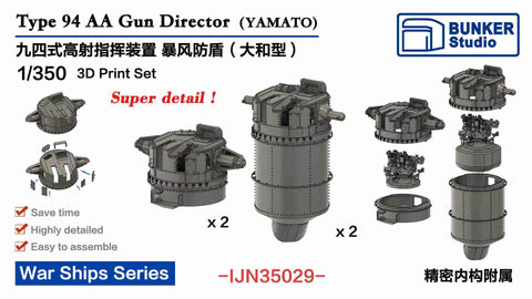 バンカースタジオ IJN35029 1/350 WWII 日本海軍 九四式高射装置セット(大和型用)(タミヤ78025用)