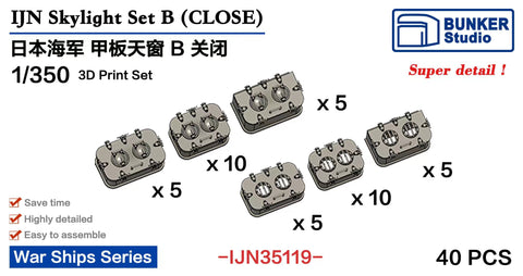 バンカースタジオ IJN35119 1/350 WWII 日本海軍 天窓 タイプB(閉)