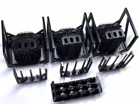 バンカースタジオ IJN70107 1/700 WWII日本海軍 戦艦 大和 46cm主砲塔 1945年(3基入り)