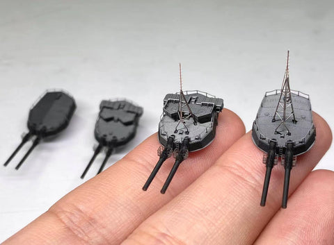 バンカースタジオ IJN70176 1/700 WWII日本海軍 戦艦 金剛 35.6cm主砲塔セット 1944年