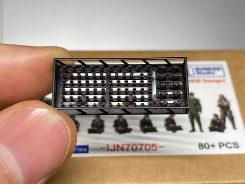 バンカースタジオ IJN70705 1/700 WWII日本海軍 フィギュアセット 5 航空母艦 搭乗員 訓練中 1940-1945年