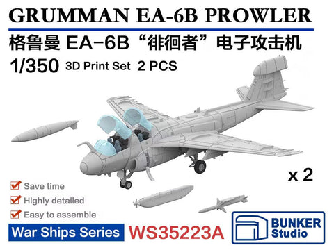 バンカースタジオ WS35223A 1/350 現用 アメリカ海軍 EA-6B プラウラー 電子戦機(2機入り)