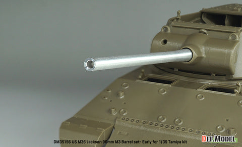 DEFモデル DM35156 1/35 アメリカ M36 ジャクソン 90mm M3 金属砲身セット- 初期型 (タミヤ用)